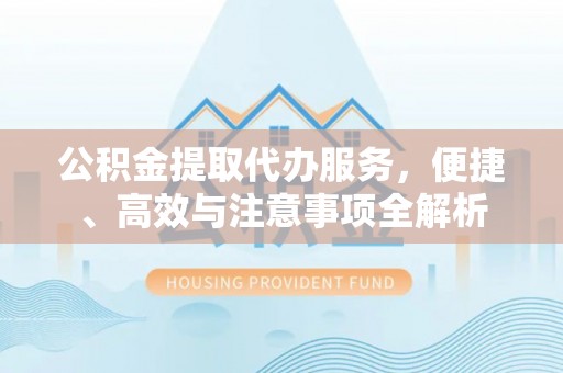 阿莲公积金提取代办服务，便捷、高效与注意事项全解析