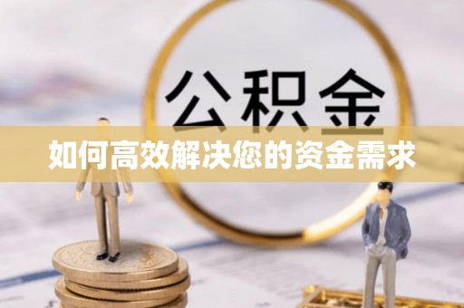阿莲如何高效解决您的资金需求